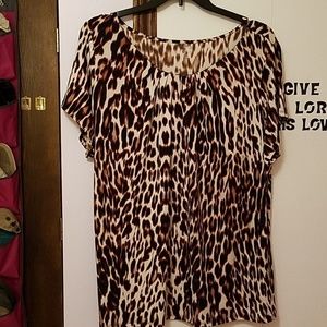 Leopard print fancy tee (like new, worn once)